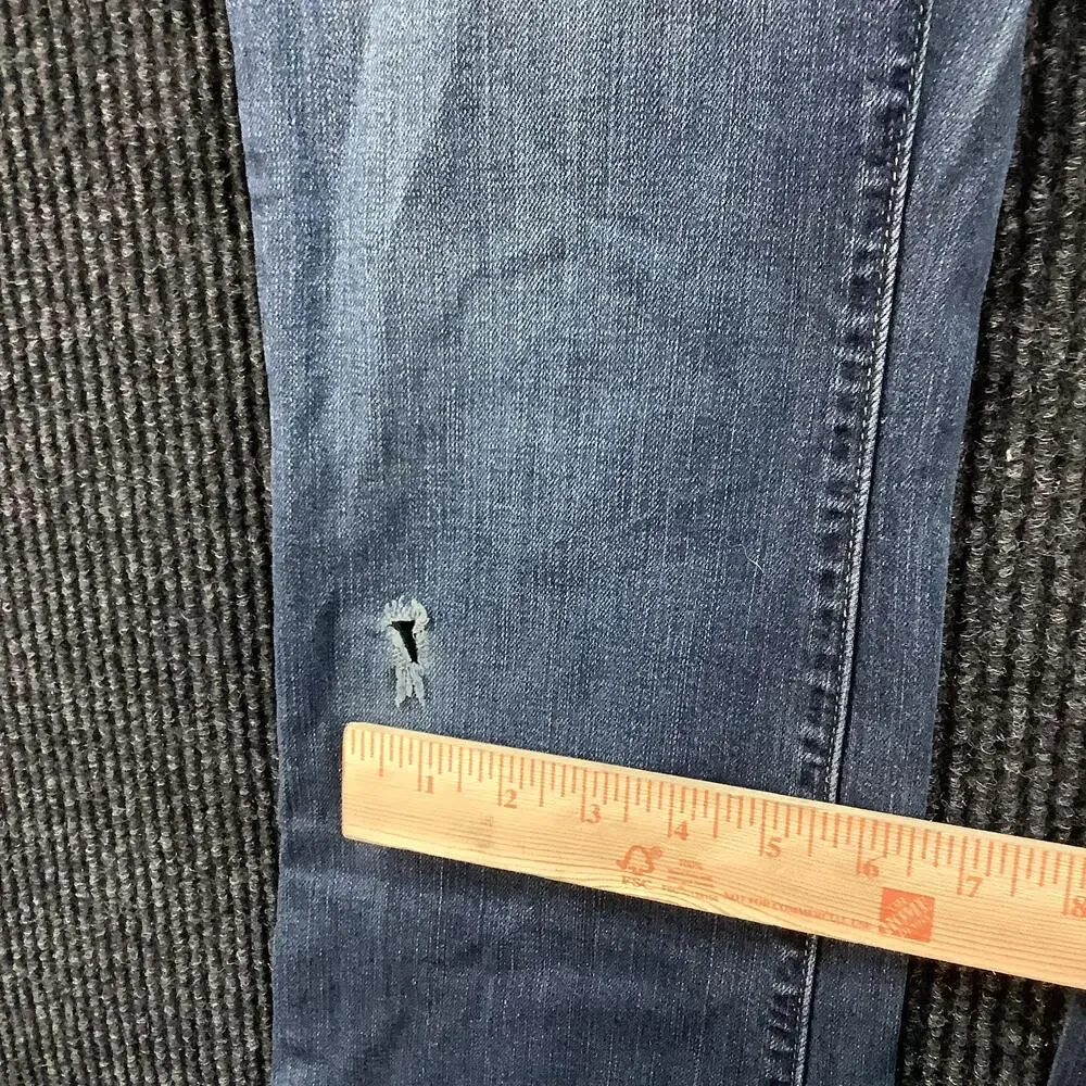 Michael Kors Jeans Womens 8 Short Blue Bootcut Stretch Denim Zip Fly Pockets
